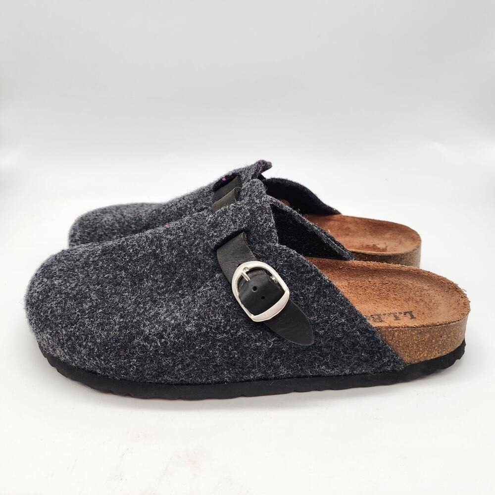 LL Bean Gray Wool Felt Clog Buckle Women's 40 US 8.5 Gorpcore Cabin - Picture 5 of 8